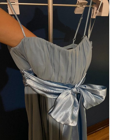 Baby blue long BCBG dress - Picture 2 of 4